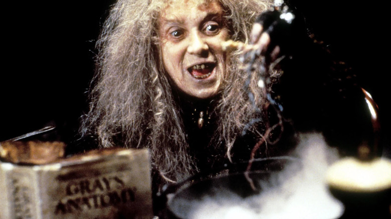 Granny Frump making a potion
