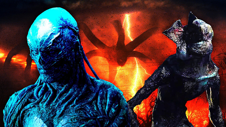 Jamie Campbell Bower as Vecna, The Mind Flayer, and a Demogorgon in Stranger Things