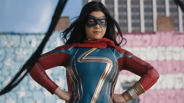 Ms. Marvel's Iman Vellani superhero posing