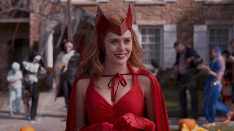 WandaVision's Scarlet Witch smiling
