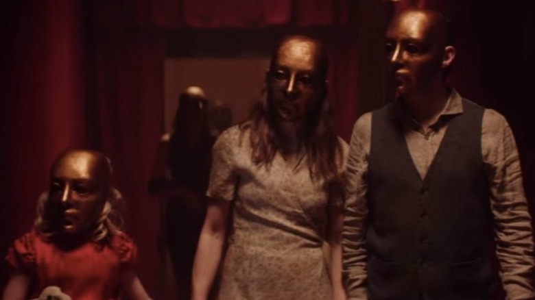 "Cadaver" gold masks