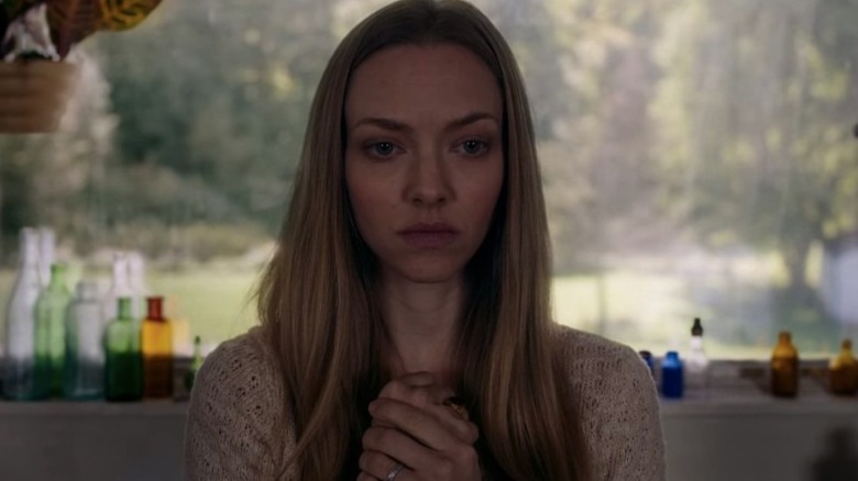 Amanda Seyfried looking serious
