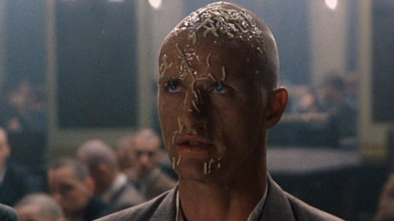Rutger Hauer covered in food