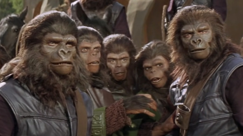 A typical scene from Planet of the Apes