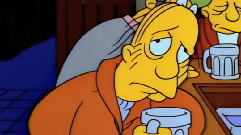 The Simpsons, poor Larry drunk at the bar