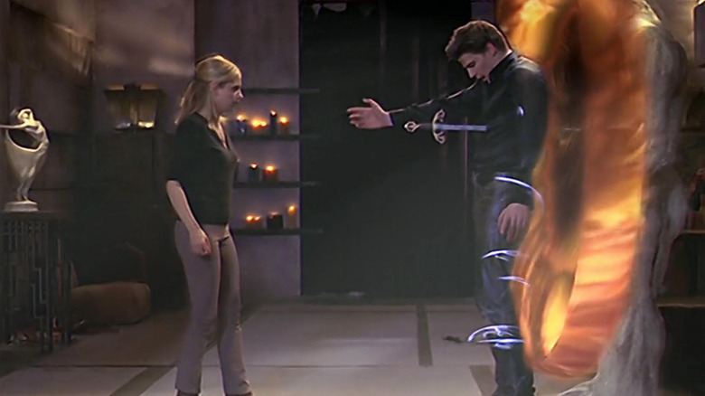 Buffy sacrifices Angel