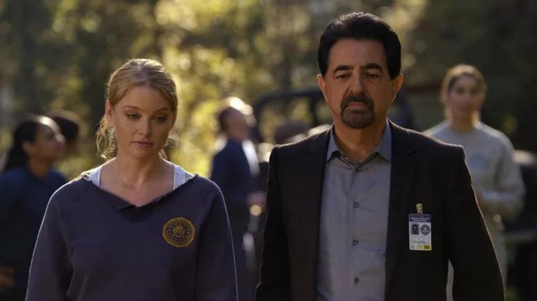 Criminal Minds' Seaver walking next to Rossi