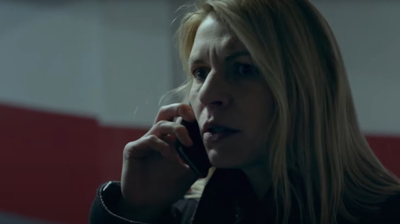 Homeland's Carrie on a phone