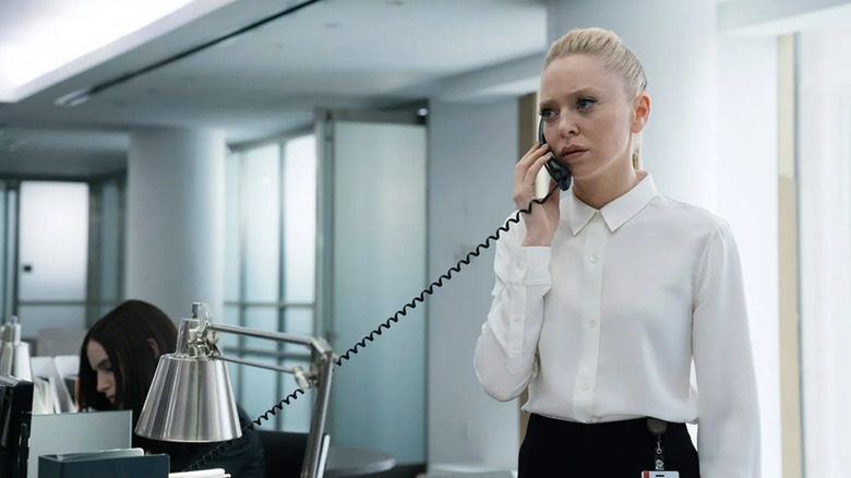 Mr. Robot, Angela on the phone at E-Corp