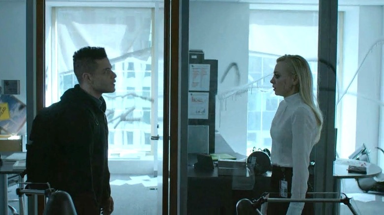 Mr. Robot, Elliot and Angela showdown at the destroyed E-Corp office