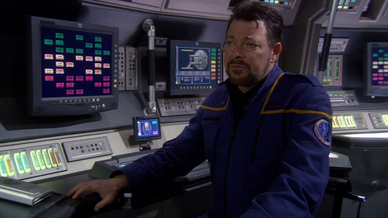 Commander Riker in an Enterprise uniform on Star Trek: Enterprise