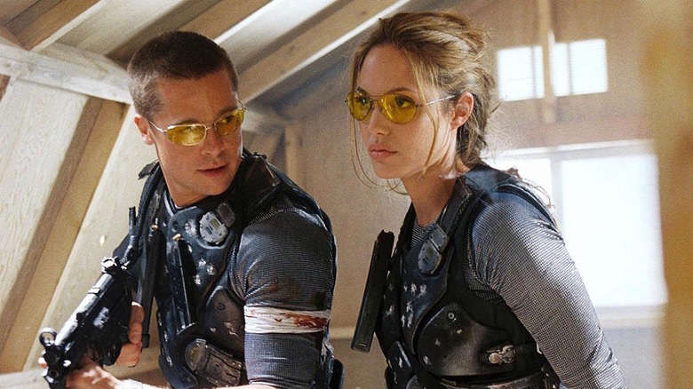 Brad Pitt and Angelina Jolie in "Mr. and Mrs. Smith"