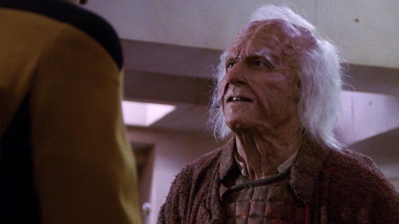 A very elderly Dr. Noonien Soong from an episode of Star Trek: The Next Generation.