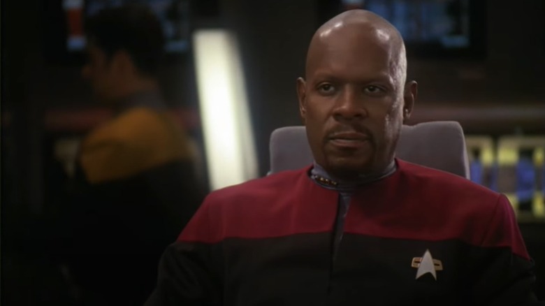 Capt. Benjamin Sisko on the bridge of the Defiant