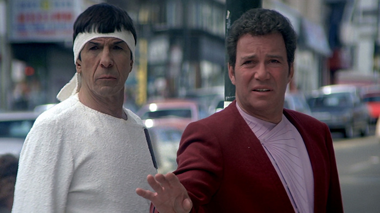 Spock (Leonard Nimoy) and Kirk (William Shatner) in Star Trek IV: The Voyage Home