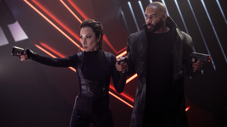 Empress Philippa Georgiou and Alok, both holding weapons in Star Trek: Section 31