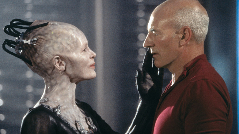Picard and the Borg Queen in Star Trek: First Contact