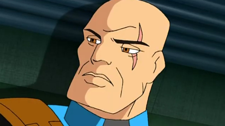 Dale Wilson's Gus Bonner looking determined on Stargate Infinity