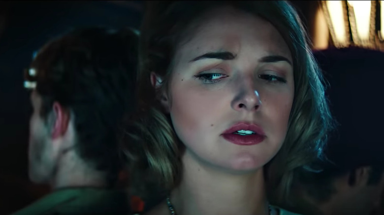 Ellie Gall's Catherine Langford looking worried on Stargate Origins