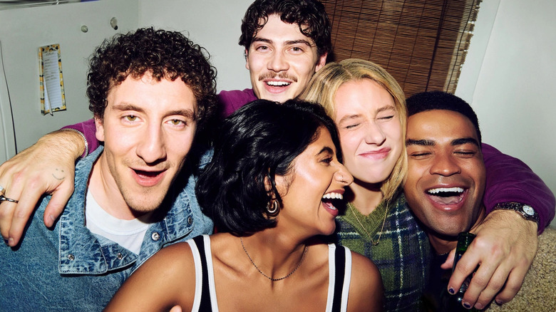 The cast of Adults posing for a photo