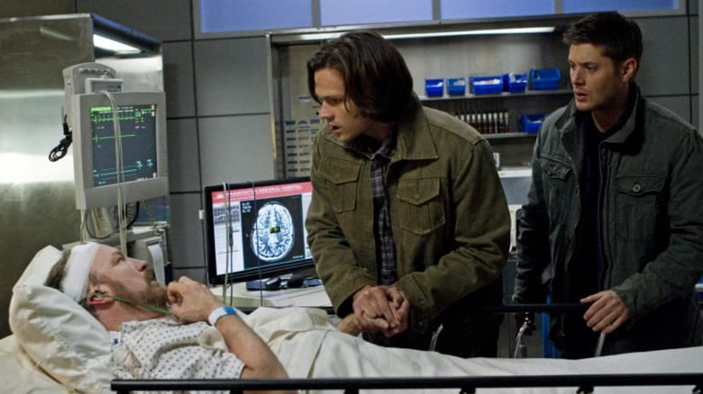 Jim Beaver with Jared Padalecki and Jensen Ackles in Supernatural