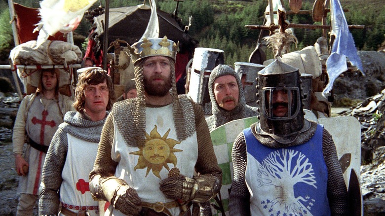 Monty Python and the Holy Grail knights on a quest