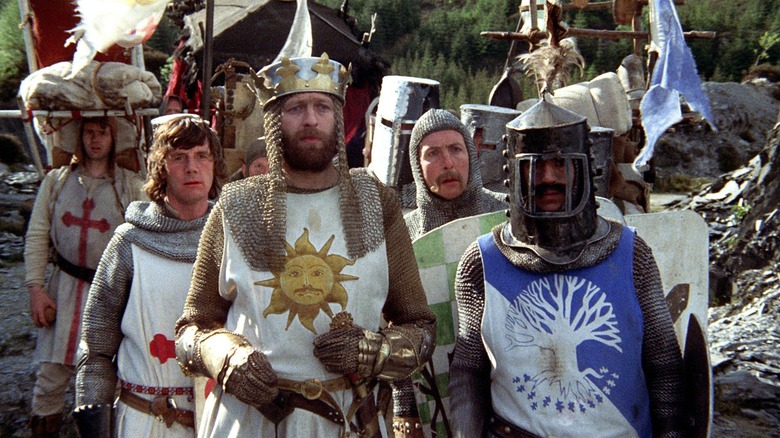 Monty Python and the Holy Grail knights on a quest