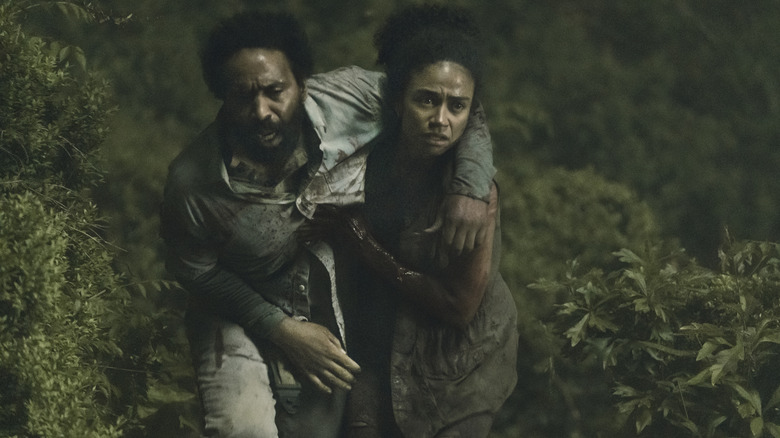 Connie and Virgil flee the murder house