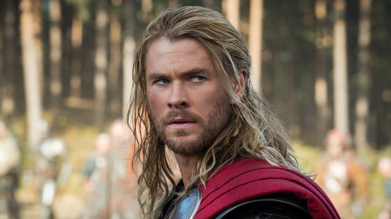 Close up of Thor (Chris Hemsworth) in Thor: Dark World