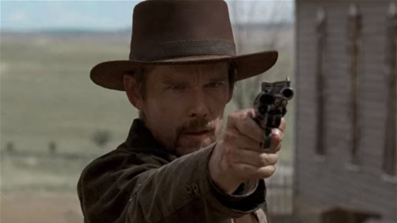 Ethan Hawke pointing gun