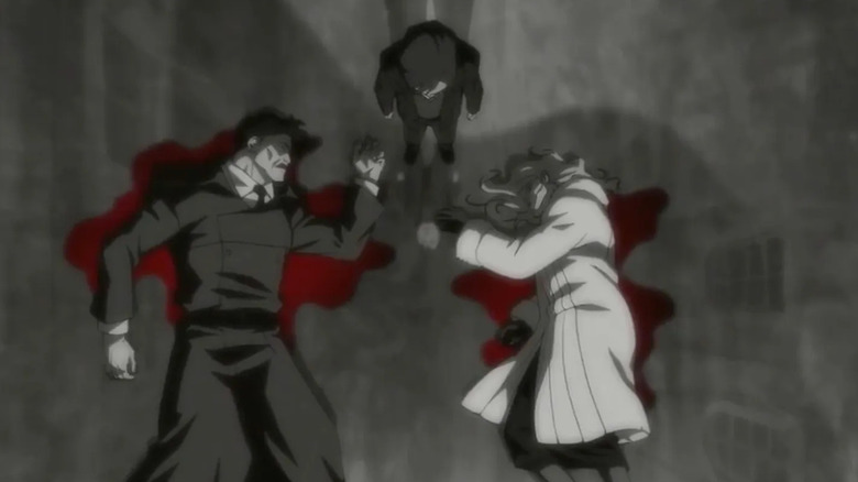 Batman:The Dark Knight Returns animated, Bruce Wayne looking down at his bleeding and dead parents