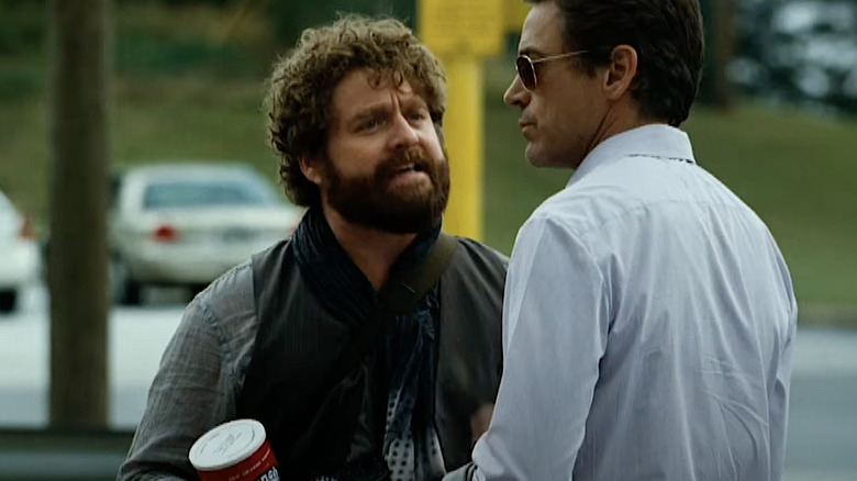 Zach Galifianakis and Robert Downy Jr.