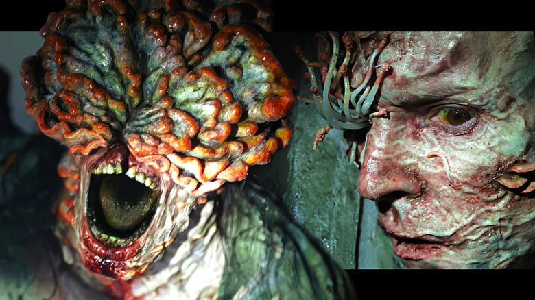 Two types of Cordyceps infected looking scary on The Last of Us