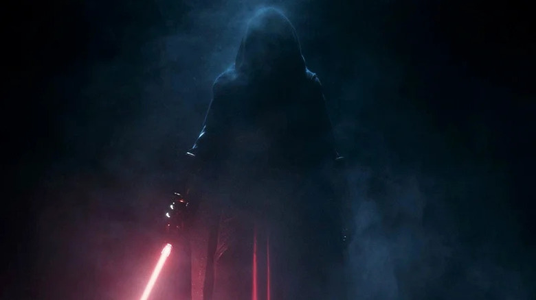 Darth Revan emerging from the shadows in the trailer for the Star Wars: Knights of the Old Republic remake