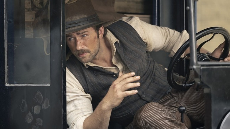 Spencer Dutton hiding in a truck on "1923"