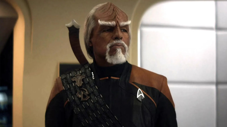 Michael Dorn as silver fox Worf in his Starfleet uniform on season 3 of Star Trek: Picard