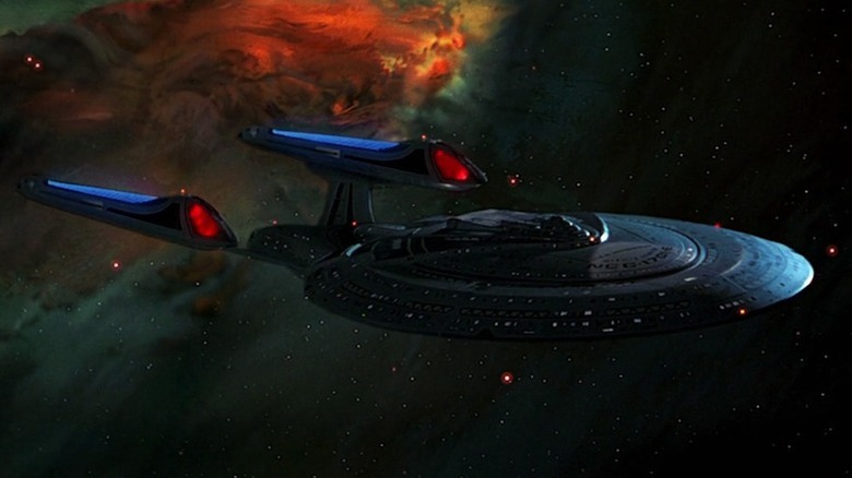 The Sovereign-class starship USS Enterprise NCC-1701-E as depicted in the film "Star Trek VI: First Contact".
