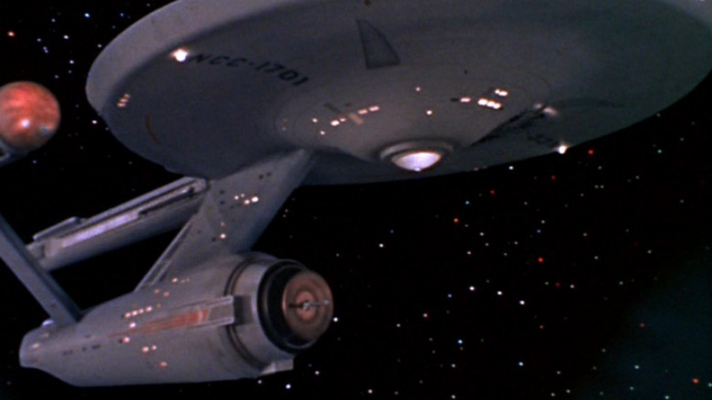 The original 11-foot model of the starship USS Enterprise NCC-1701 from the original "Star Trek"