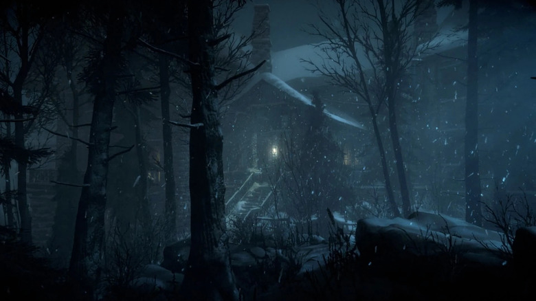 The remote, snowy lodge setting of Until Dawn