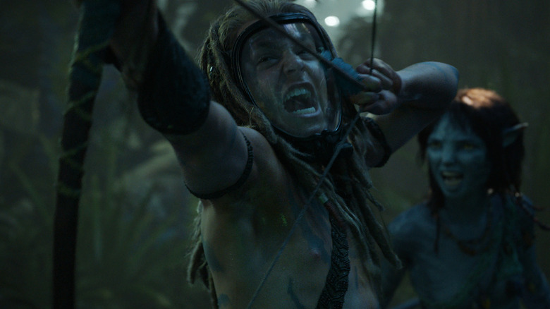 Jack Champion and Sigourney Weaver in Avatar: The Way of Water