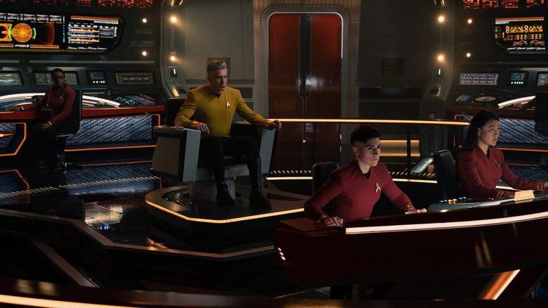 Celia Rose Gooding, Anson Mount, Melissa Navia and Rong Fu in Star Trek: Strange New Worlds