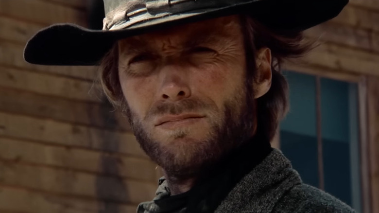The Stranger looking down in High Plains Drifter