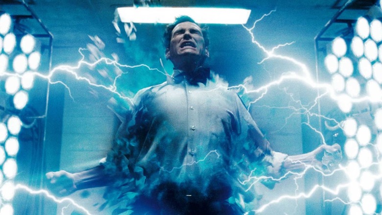 Billy Crudup as Dr. Jonathan "Jon" Osterman exploding in Watchmen