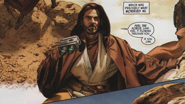 Obi-Wan watches over Luke Skywalker