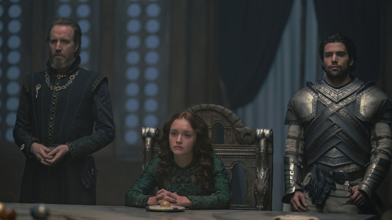 Olivia Cooke, Rhys Ifans, Fabien Frankel in House of the Dragon