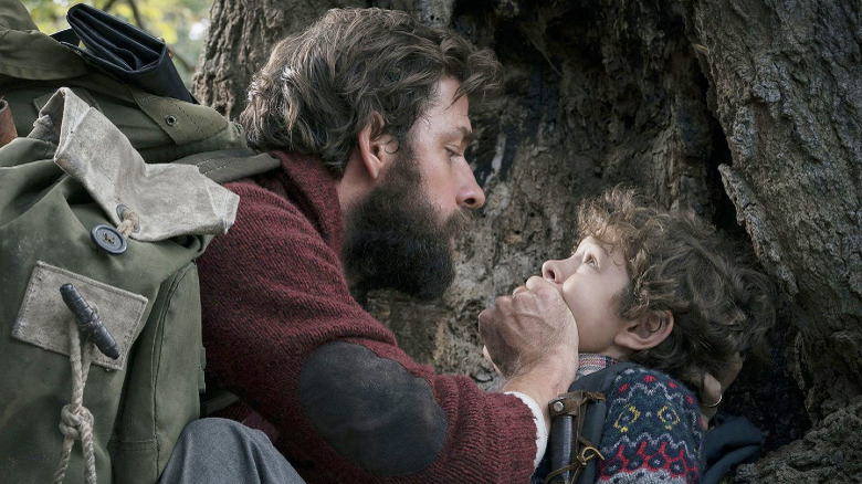 John Krasinski and Noah Jupe in A Quiet Place
