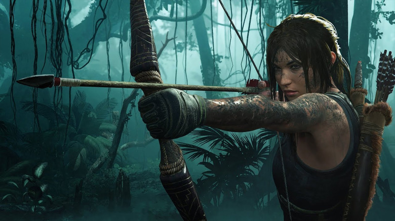 A screenshot of Lara Croft from Shadow of the Tomb Raider