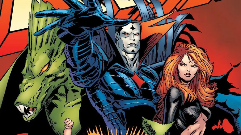 Inferno cover featuring a demon, Mister Sinister, and the Goblin Queen