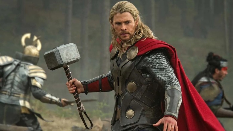 Thor wielding Mjolnir