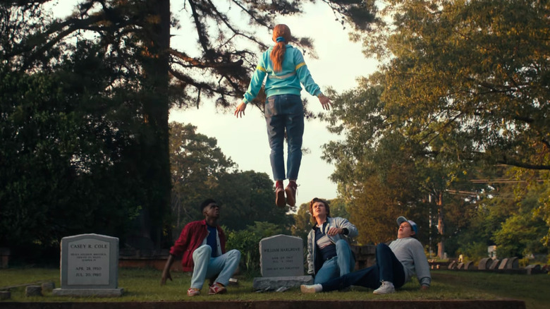 Max levitates at Billy's grave in the trailer for "Stranger Things" season 4